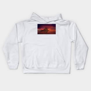 Kirkjufell Mountain Sunset Painting Kids Hoodie